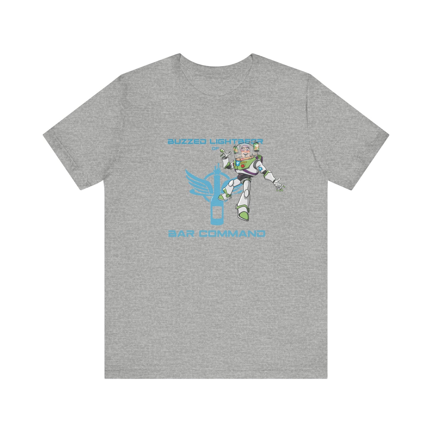 Buzzed Lightbeer of Bar Command Heavy Cotton Tee - Fun Retro Graphic T-Shirt