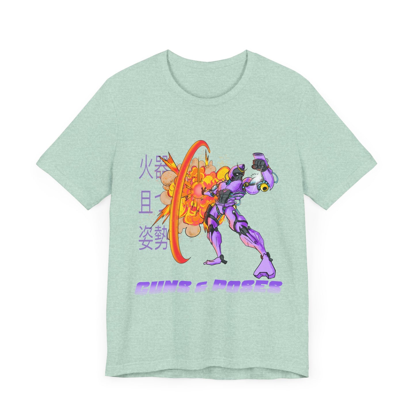 Retro Mecha Anime T-Shirt - Guns 'N Poses